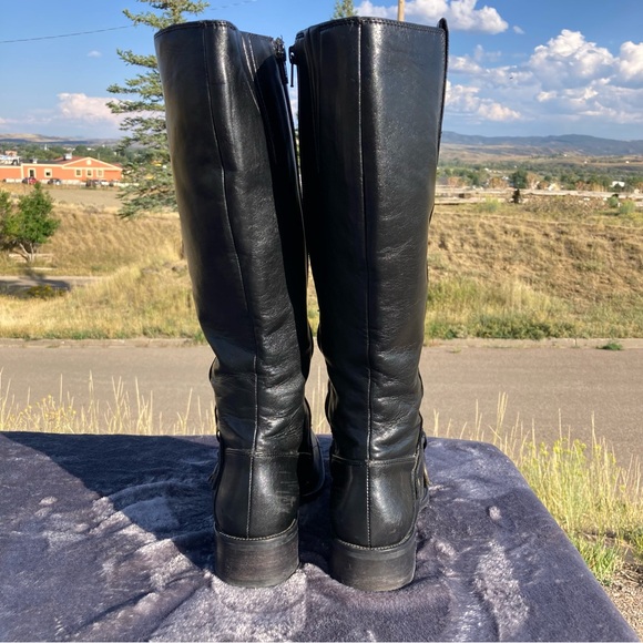 Paul Green, Black Leather Knee-High Boots, Size 9.5 - Picture 3 of 11